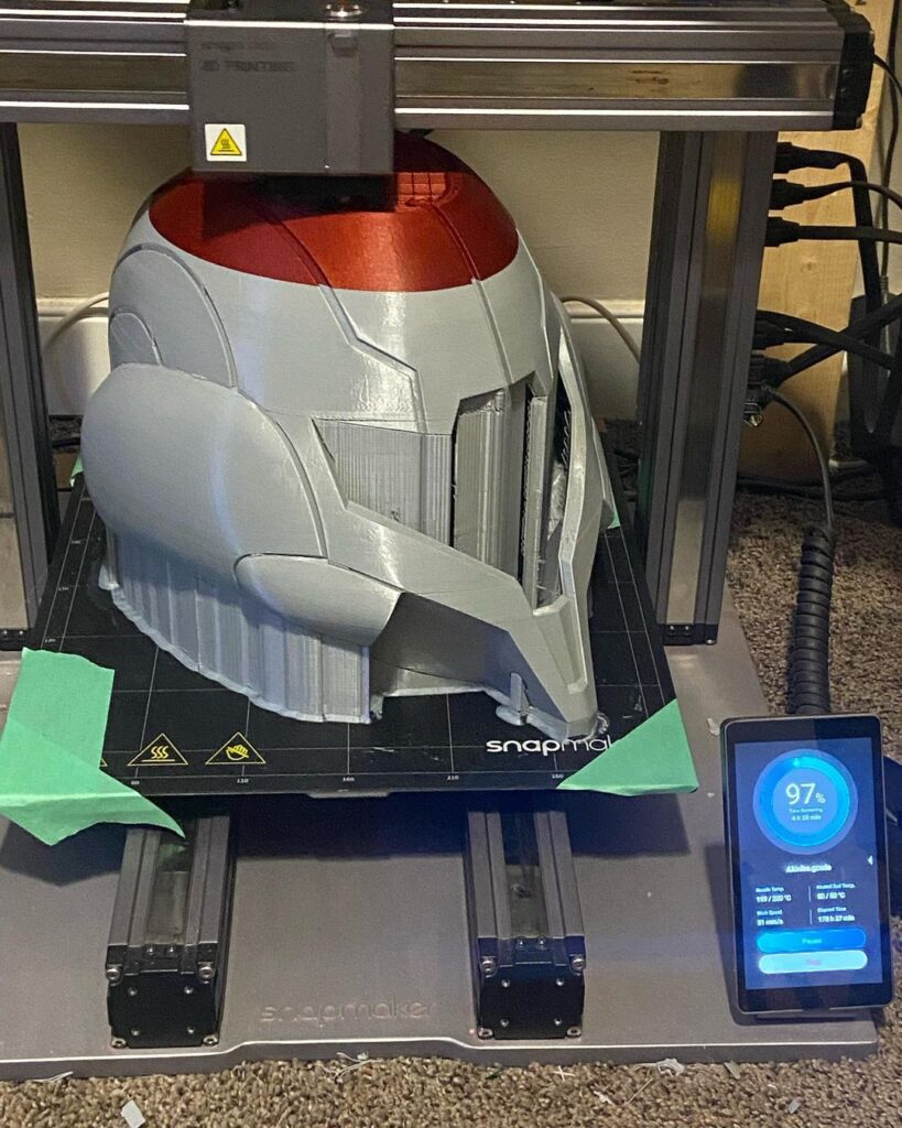3D-printed helmet