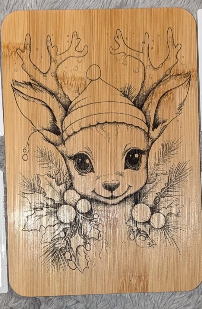 Image provided by Matthew Ryan Laser Engraved Christmas Ornament Deer