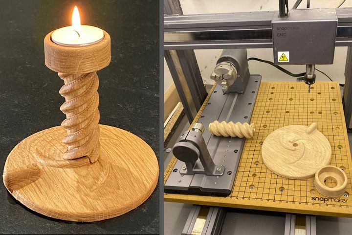 Image provided by Lilian Chamontin CNC Carved Christmas Ornament Candle Holder