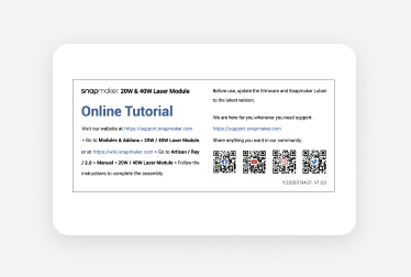 Online Tutorial Guide Card